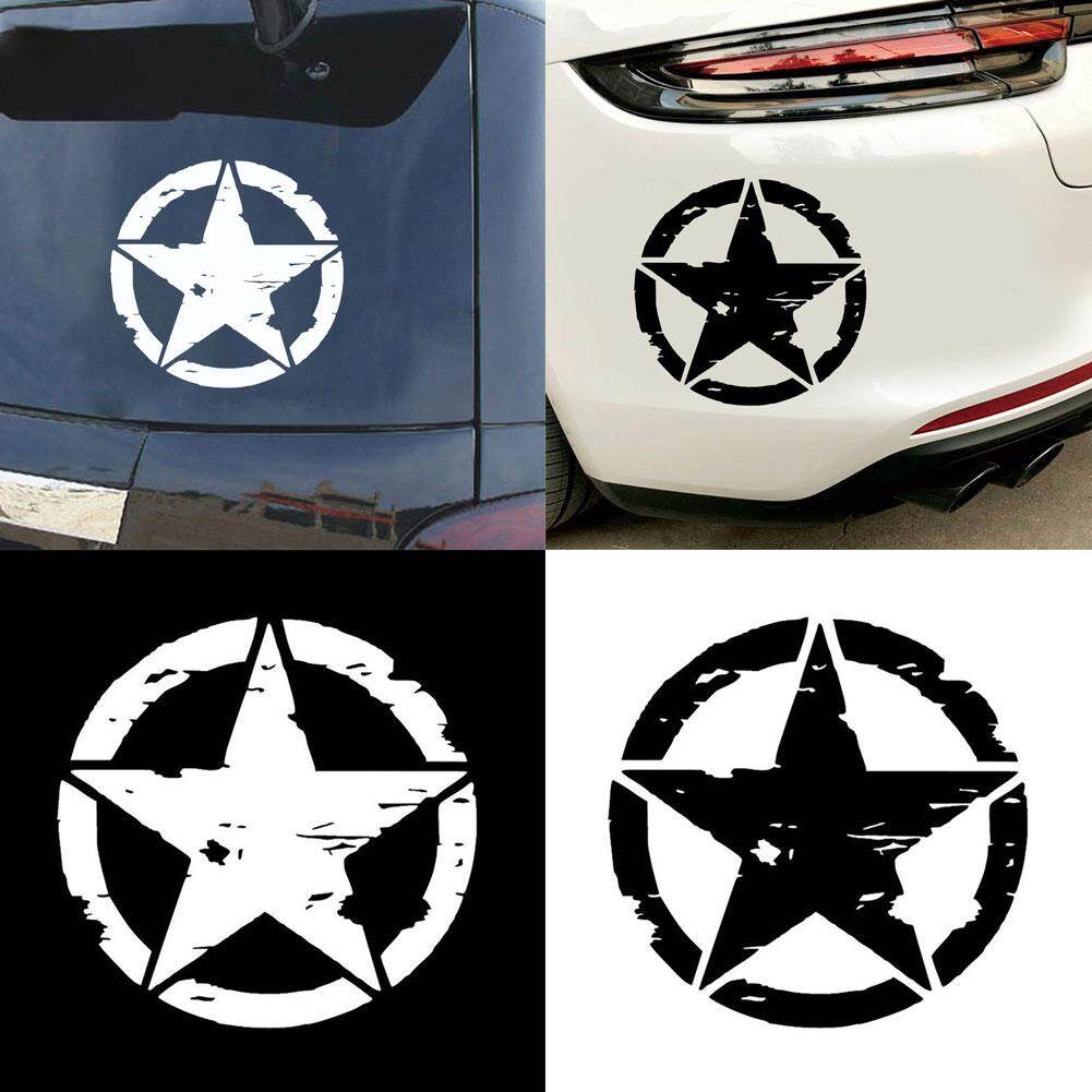 Circle Star Phản Quang Kiểu Dáng Xe Xe Cơ Thể Cửa Sổ Đề Can Sticker Trang Trí