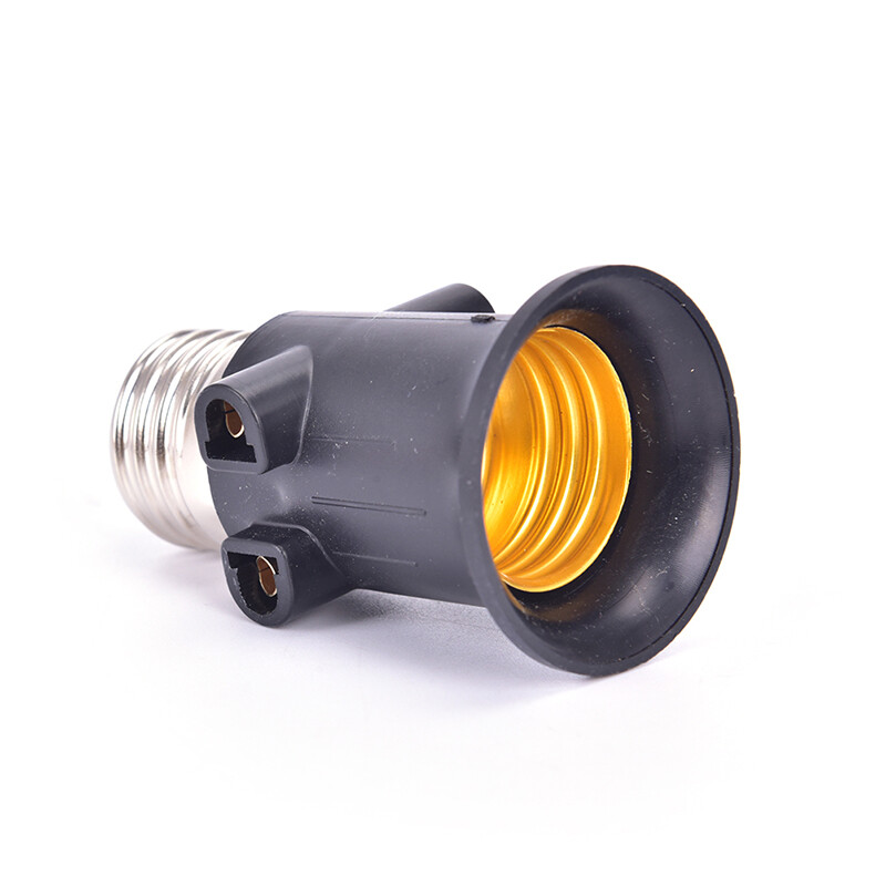 [TM Store]💖[HOT SALE]🎈🎈 PBT Fireproof E27 Bulb Adapter Lamp Holder Base Socket Conversion with EU Plug