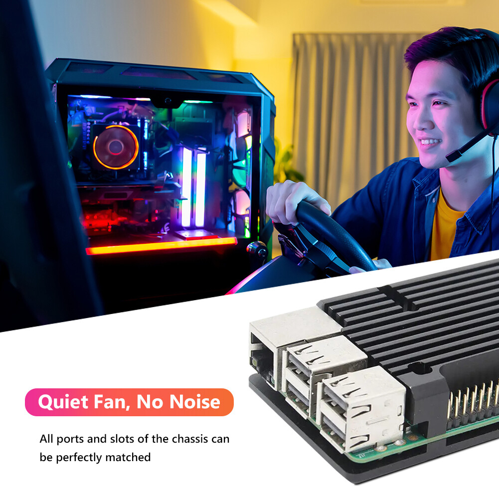 For Raspberry Pi 3 Model B B+ Aluminum Case with without Dual Cooling Fan