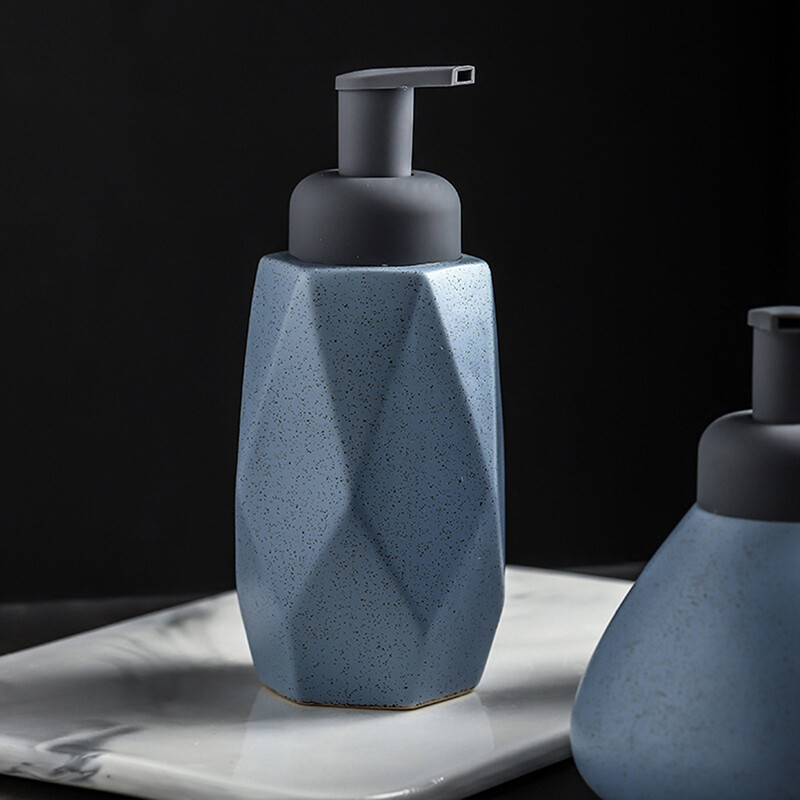 [Carmelun] Ceramic Liquid Foam Soap Dispenser Portable Pump Bottle Bathroom Accessories