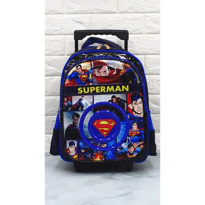 [Ready Stock] 14'' Cartoon Trolley School Backpack Kids Trolley Bag (BGJAYA)