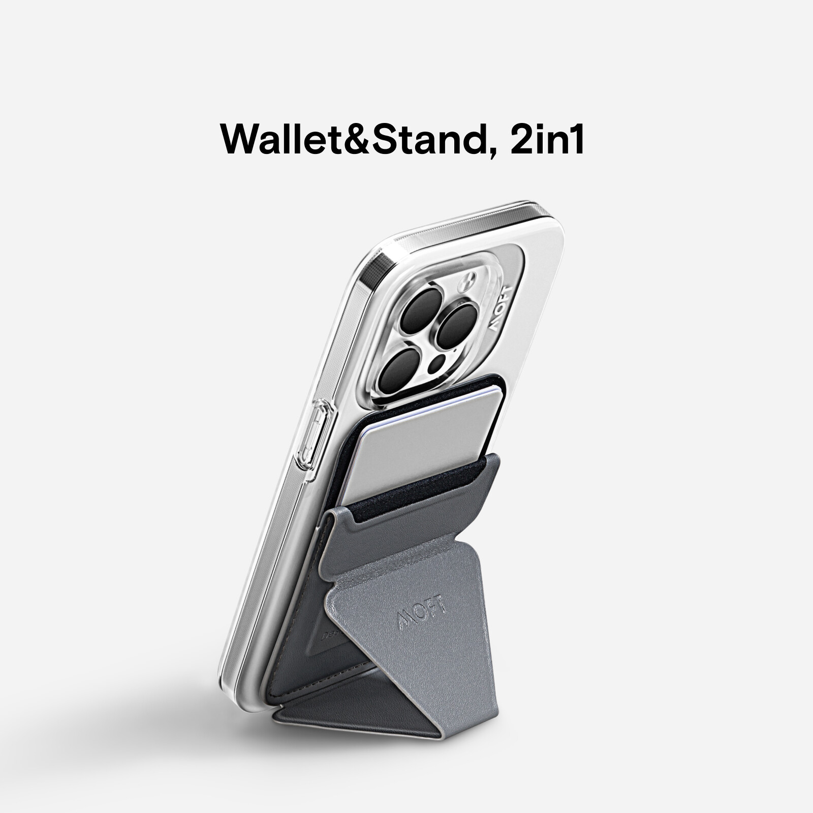 MOFT Snap-On Phone Stand & Wallet- MagSafe Compatible