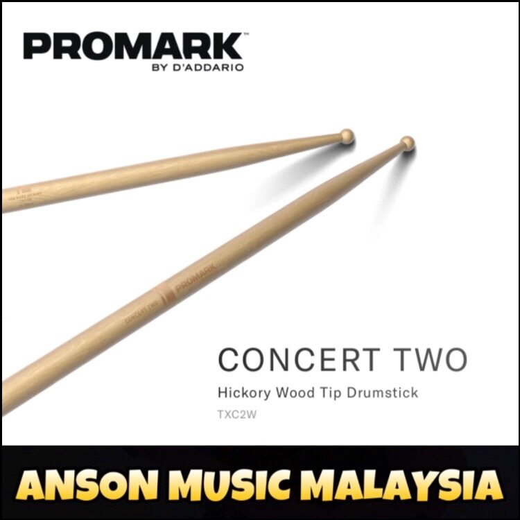 ProMark TXC2W Hickory Concert Two Snare Drum Stick