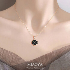MIAOYA Fashion Jewelry Shop Hợp Thời Trang Cỏ 4 Lá May Mắn Mặt Dây Chuyền Cho Phụ Nữ Vòng Cổ Kim Loại Mới Cho Học Sinh Quà Sinh Nhật đẹp