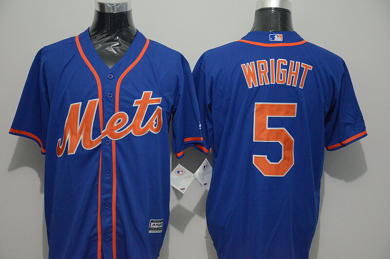 MLB Metropolitan เครื่องแบบเบสบอล Mets No. 5เสื้อเจอร์ซีย์ไรท์สีน้ำเงิน Off-แขนสั้นสีขาวเครื่องแบบออกกำลังกายเครื่องแบบกีฬา