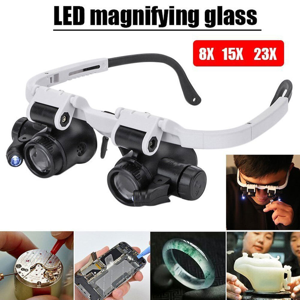 retractable magnifying glass with light