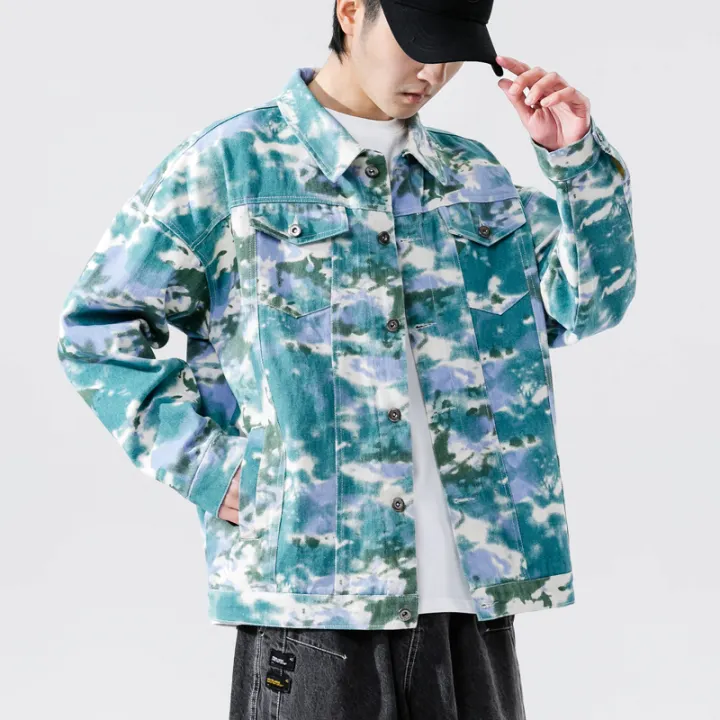 turquoise denim jacket mens