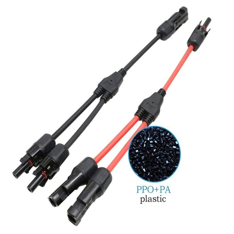 2 Chiếc Đầu Nối Song Song Nhánh Chữ Y Đầu Nối Điện Năng Lượng Mặt Trời 30A 1000V Đầu Nối Dây Cáp Tấm Năng Lượng Mặt Trời Quang Điện