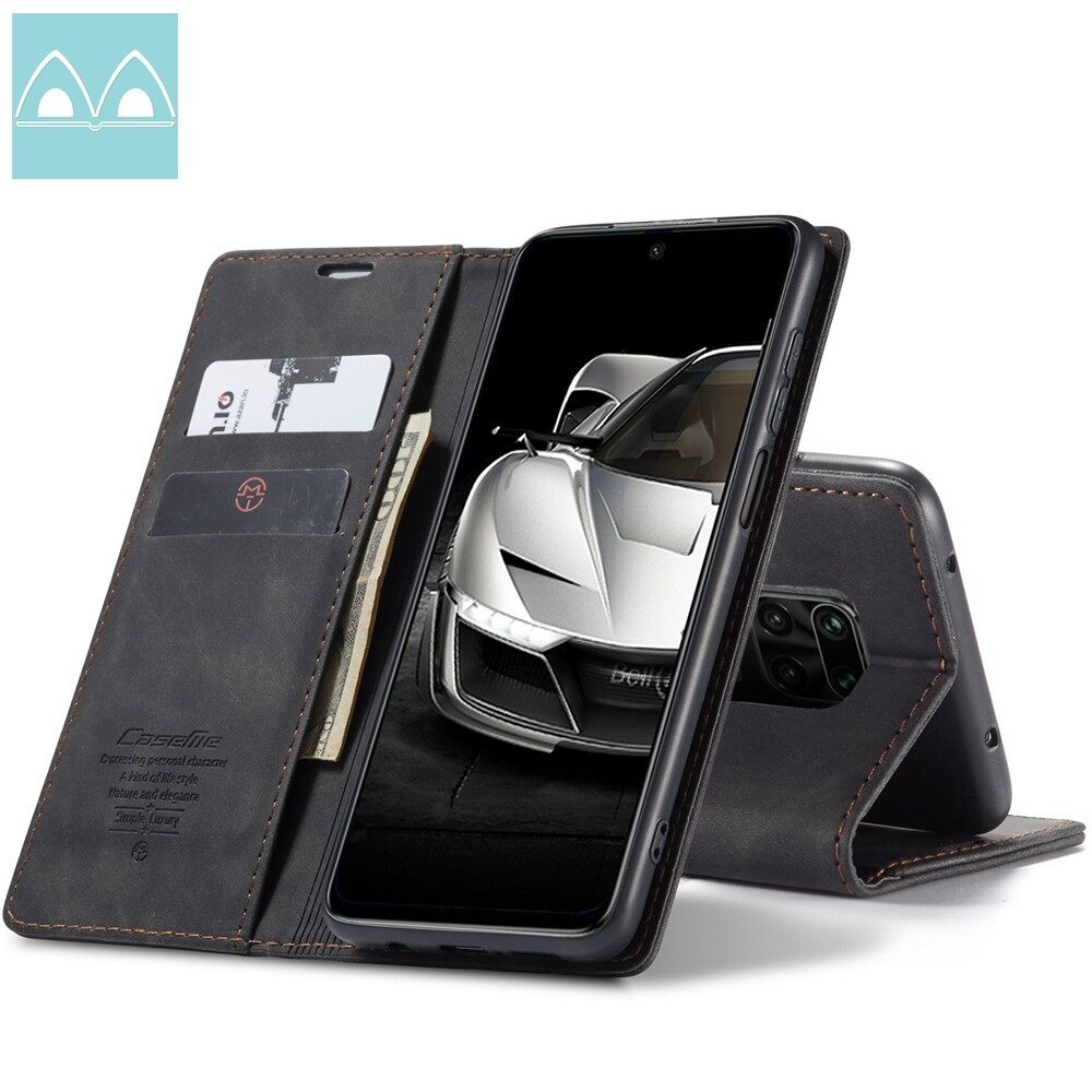 Ốp Lưng Cho Xiaomi Redmi Note 9S/Redmi Note 9 Pro/Redmi Note 9 Pro Max Bao Điện Thoại Dạng Ví Cổ Điển Điện Thoại Bao Da Từ Tính Với Khe Cắm Thẻ Có Chân Đế