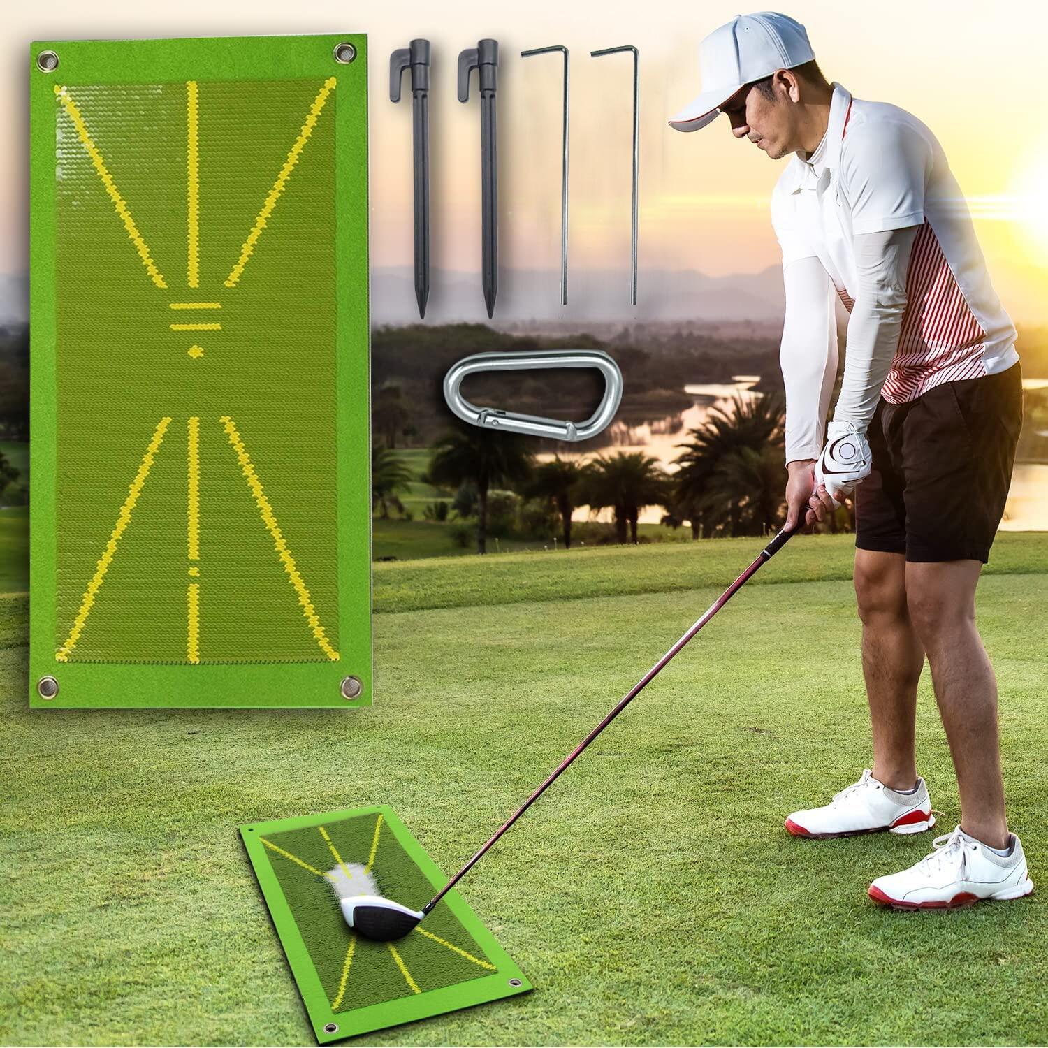 Golf Training Mat For Swing Detection Batting Ball Trace Detection Mat Swing Path Pads Swing Practice Pads Golf Training Pad