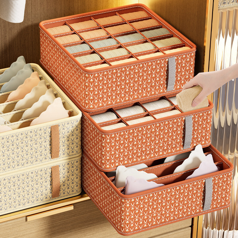 Loozykit Divider Storage Box Panty / Socks / Bra Storage Box Underwear Organizer Drawer