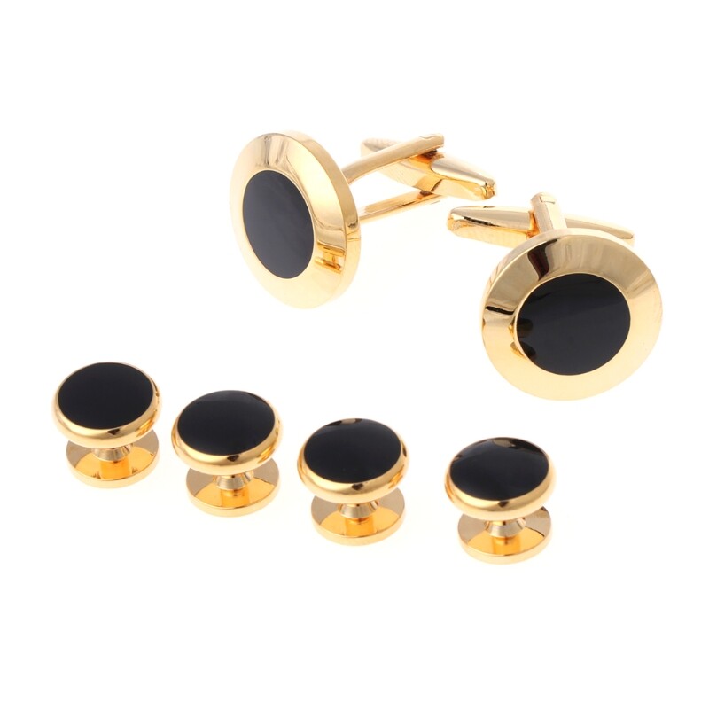 6 Pcs Men's Tuxedo Cufflinks Formal Costume Shirt Studs Cuff Links Set Steady