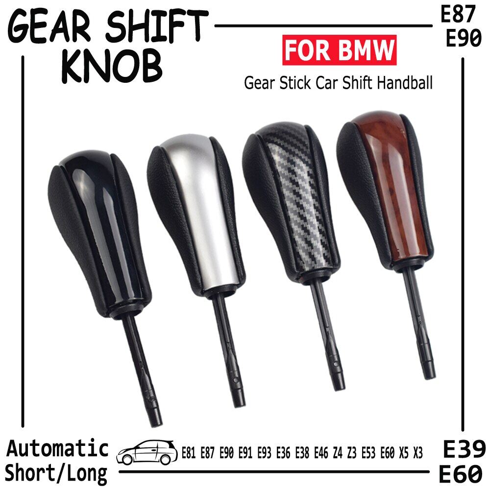 Núm bọc cần số kiểu tự động với Alcantara cho BMW E39 E46 E53 E60 E61 E63 E64 e83 E81 E82 e87 E90 E91 E92 ▷ sẵn sàng stocki
