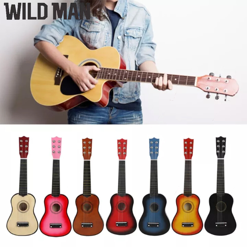 (Có Sẵn) Đàn Ghi-ta Mini Tiện Dụng 21 Inch 6 Dây Đàn Ukulele Đồ Chơi Học Tập Cho Trẻ Mới Bắt Đầu
