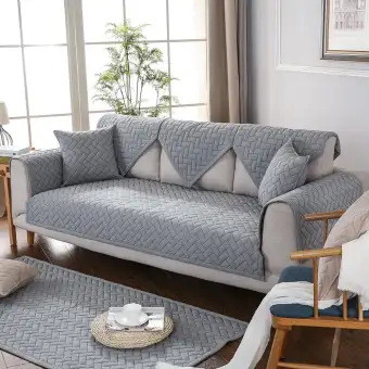 Wuli 1 Pc 100 Cotton Solid Color Simple Non Slip Sofa Cushion