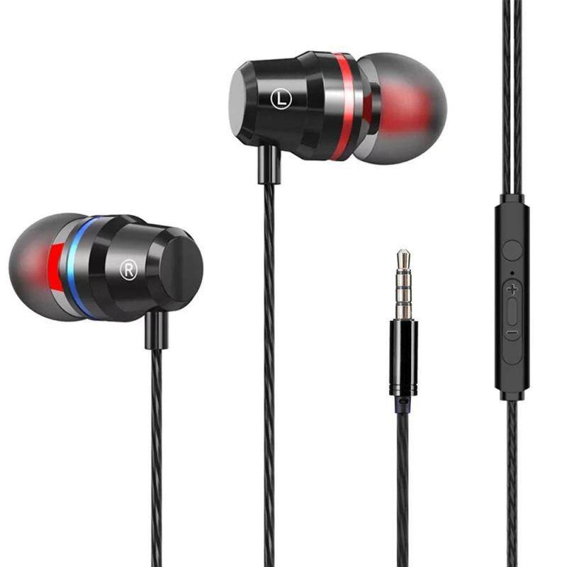 niceEshop Subwoofer Metal In-Ear Wired Phone Computer Mp3 Universal Sports Headphones With Mic Singapore