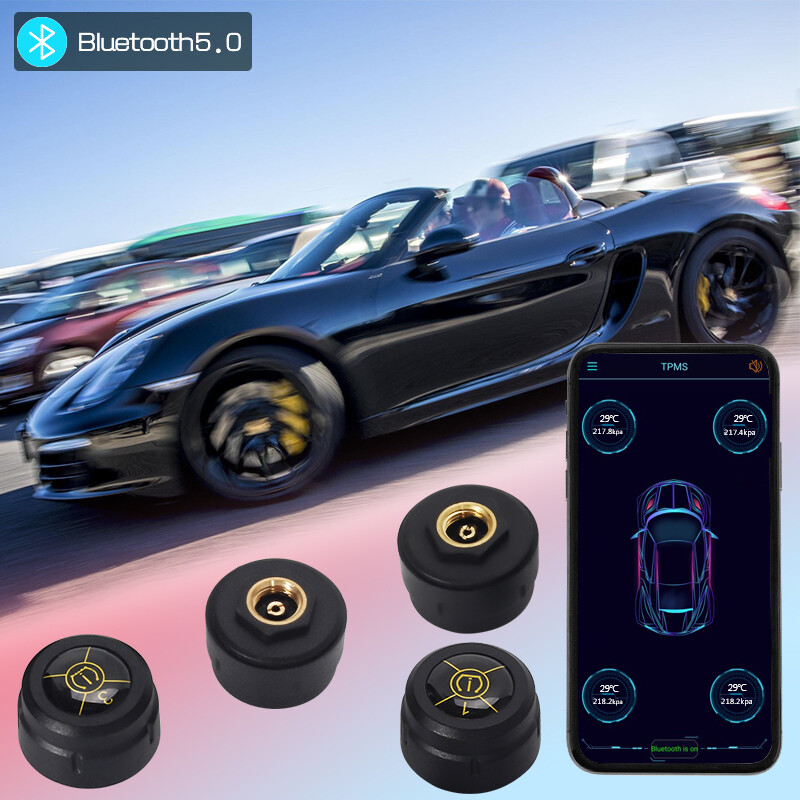 Ekleva Lốp Xe Hơi Cảm biến áp suất không thấm nước IOS Android BLE TPMS phổ xe máy bên ngoài Báo động cảm biến áp suất lốp cảm biến áp suất S bluetooth 5.0