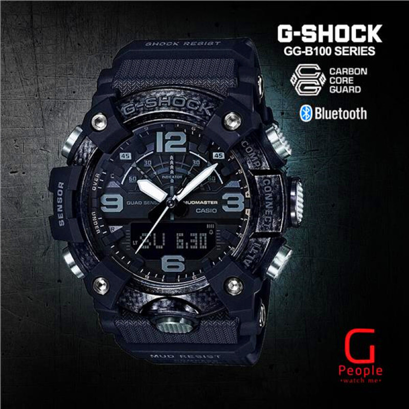 (hot) G Shock GG-B100-1BDR / GG-B100-1B / GG-B100-1 / GG-B100 MUDMASTER WATCH 100% ORIGINAL 200M Water Resistant Shockproof and Waterproof World Time LED Auto Light Wist Sports Watches with 2 Year Warranty Malaysia