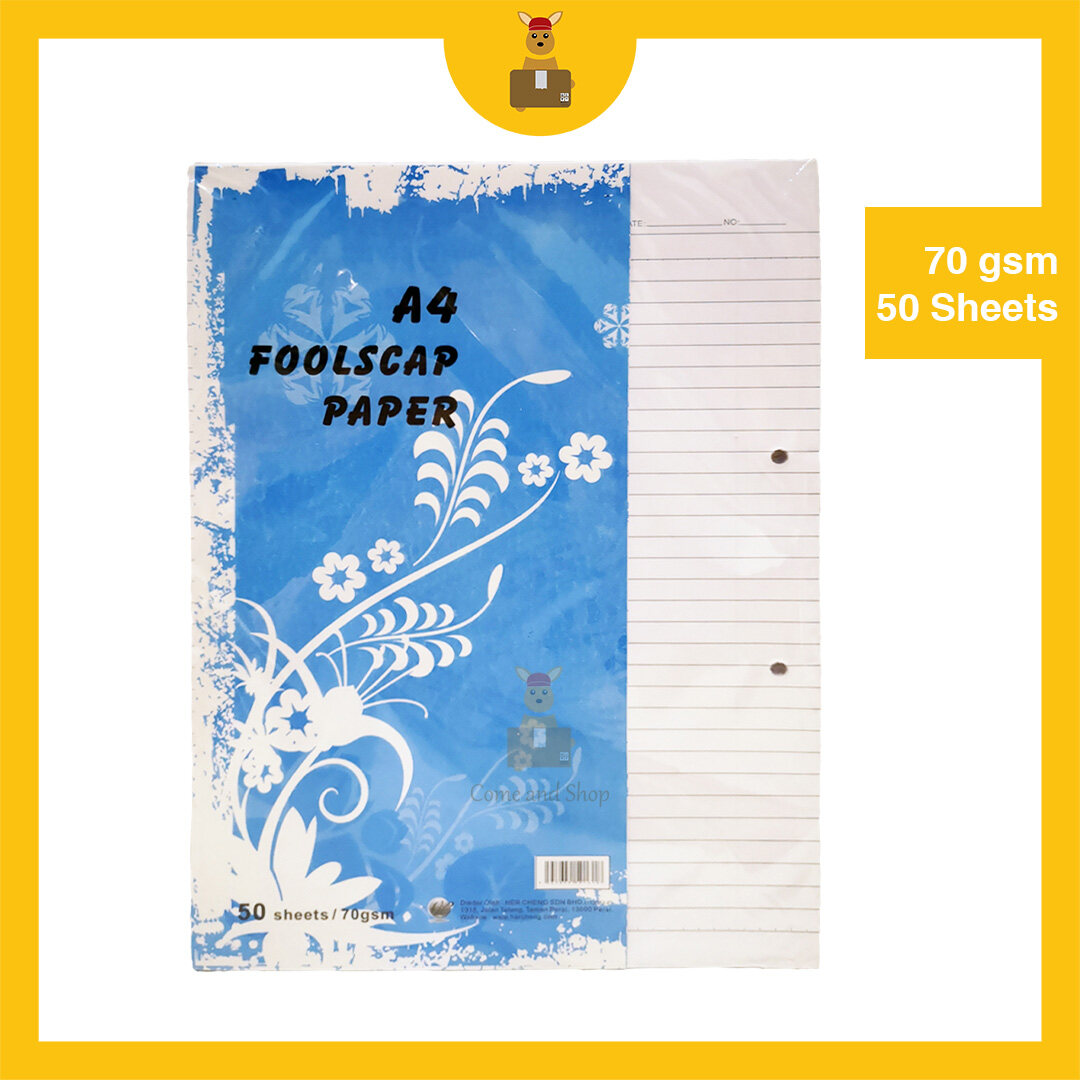 A4 Foolscap Paper Kertas Kajang A4 Exam Sheets Board Line (50 sheets ...