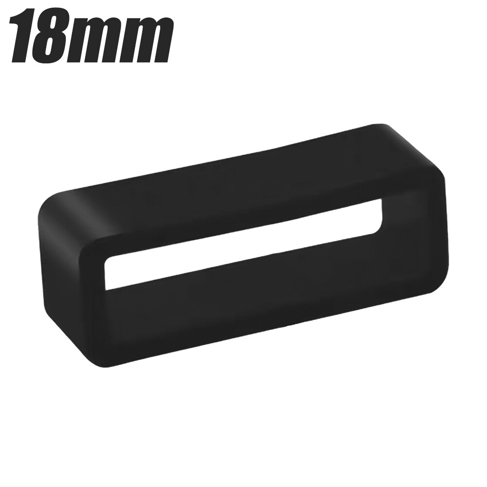 20Pcs Universal Black Watchband 12 14 16 18 20mm Watch Strap Band Keeper Loop Security Holder Retainer Ring Accessories