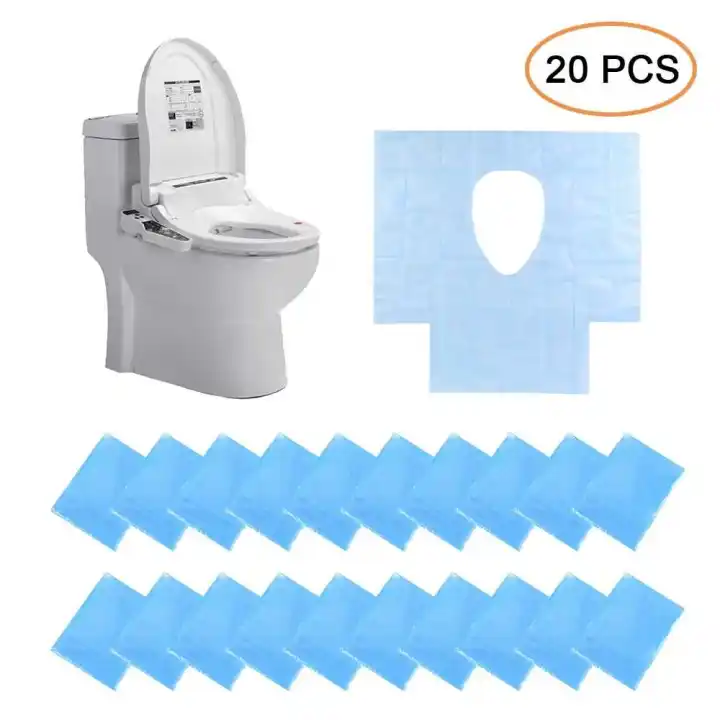 20 Pcs Disposable Toilet Seat Cover Waterproof Anti Slip Anti