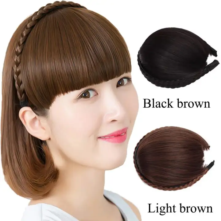 1 Neat Front Natural Fake Fringe Headwear Braid Women Hair