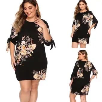plus size casual dresses with sleeves