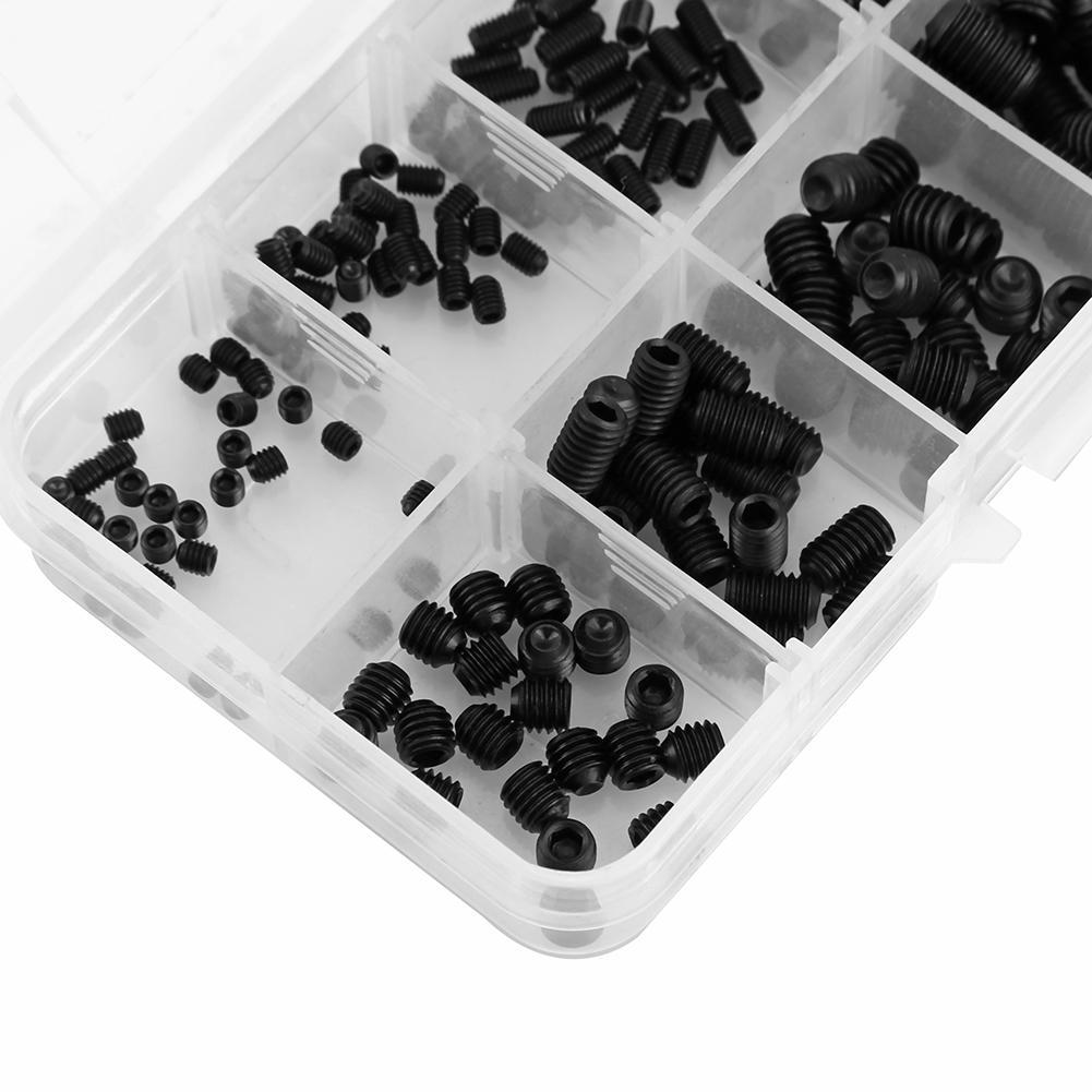 240 Vít Có Lỗ Trên Đầu Loại Ổ Cắm Đầu Allen Hex Bộ Vít Cấy Bộ Hộp DIN916
