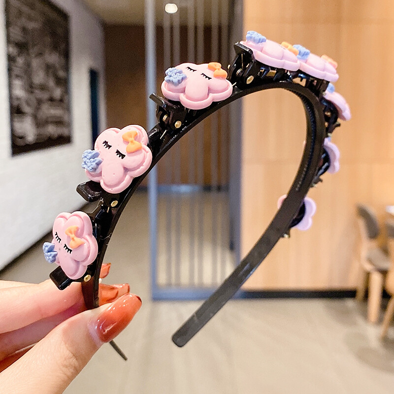 ACC Women Flower Headband Child Braided Hairband Bangs Broken Hair Fixed Headdress