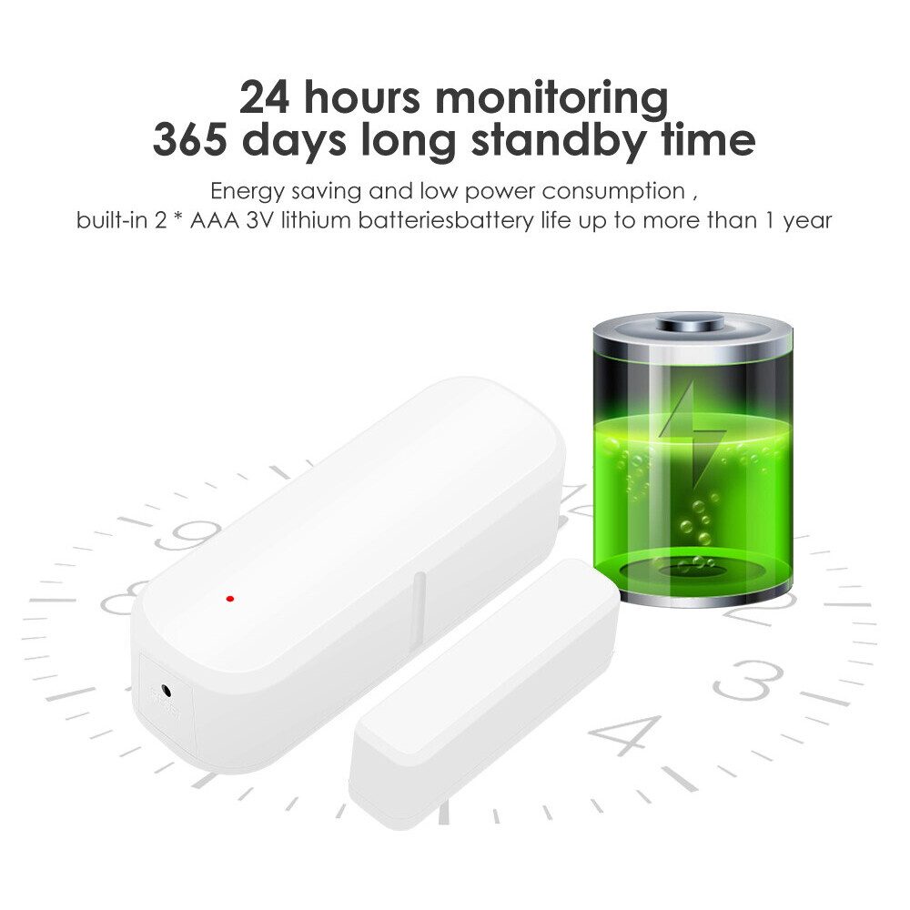 【Ready Stock】Tuya WiFi Door Window Sensor Smart Home Wireless Door Open / Closed Detector