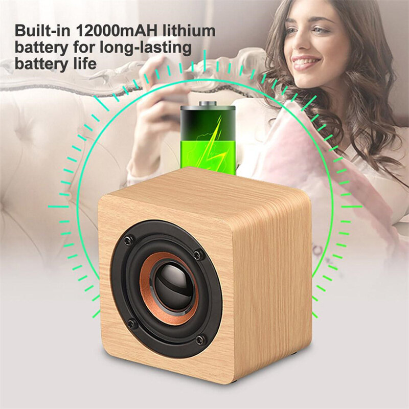 Loa Bluetooth Nhỏ Gọn Bằng Gỗ Loa Siêu Trầm Cho Điện Thoại Thông Minh Máy Tính Bảng Máy Tính Xách Tay Loa Bluetooth Không Dây Cho Điện Thoại Di Động