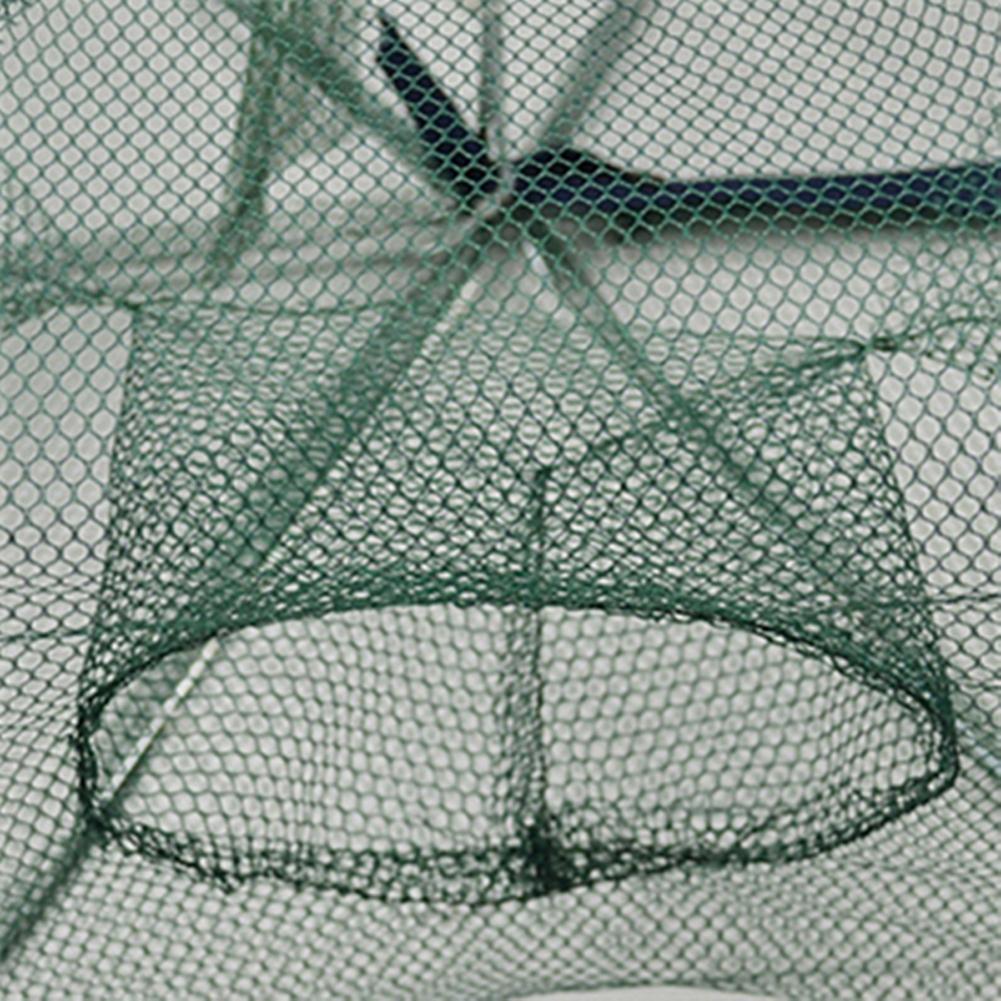 Folding 6 Hole Fishing Net Fish Crab Shrimp Cage Mesh Trap Casting Net