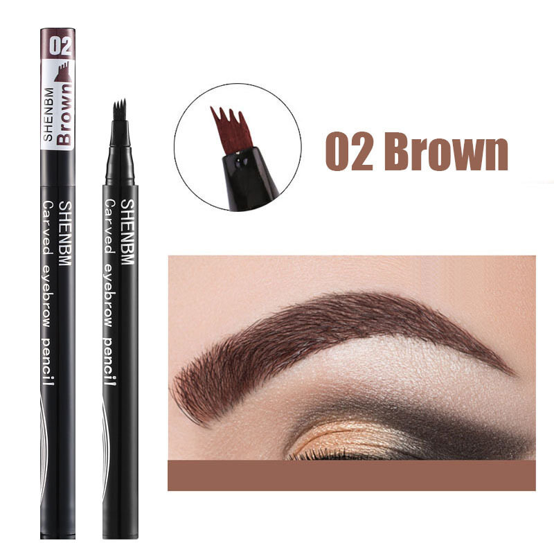 4 Points Eyebrows Pen 4D Hair-like Eyebrow Pen Waterproof Fine Sketch Liquid Lazy 4D Imitation Ecological Eye Brow Pencil