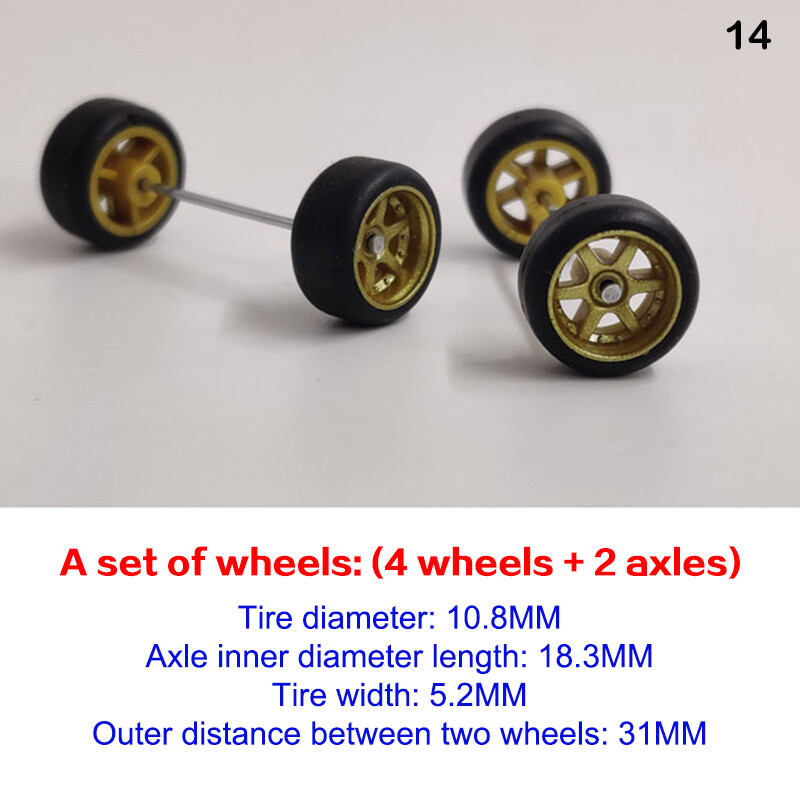 💖【Lowest price】MH 4pcs/set 1:64 Scale Wheels For Hotwheels