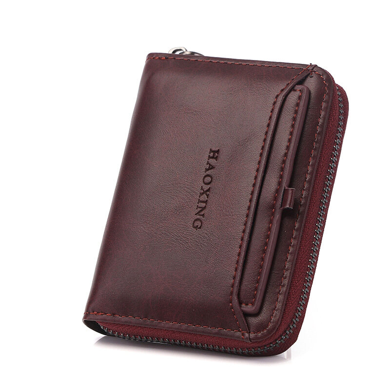 Men's Retro Short Wallet Business Wallet Multi-function Coin Purse