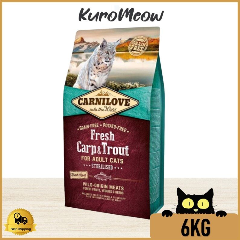 Carnilove Cat Dry Food 6KG Salmon, Chicken Rabbit, Duck Pheasant