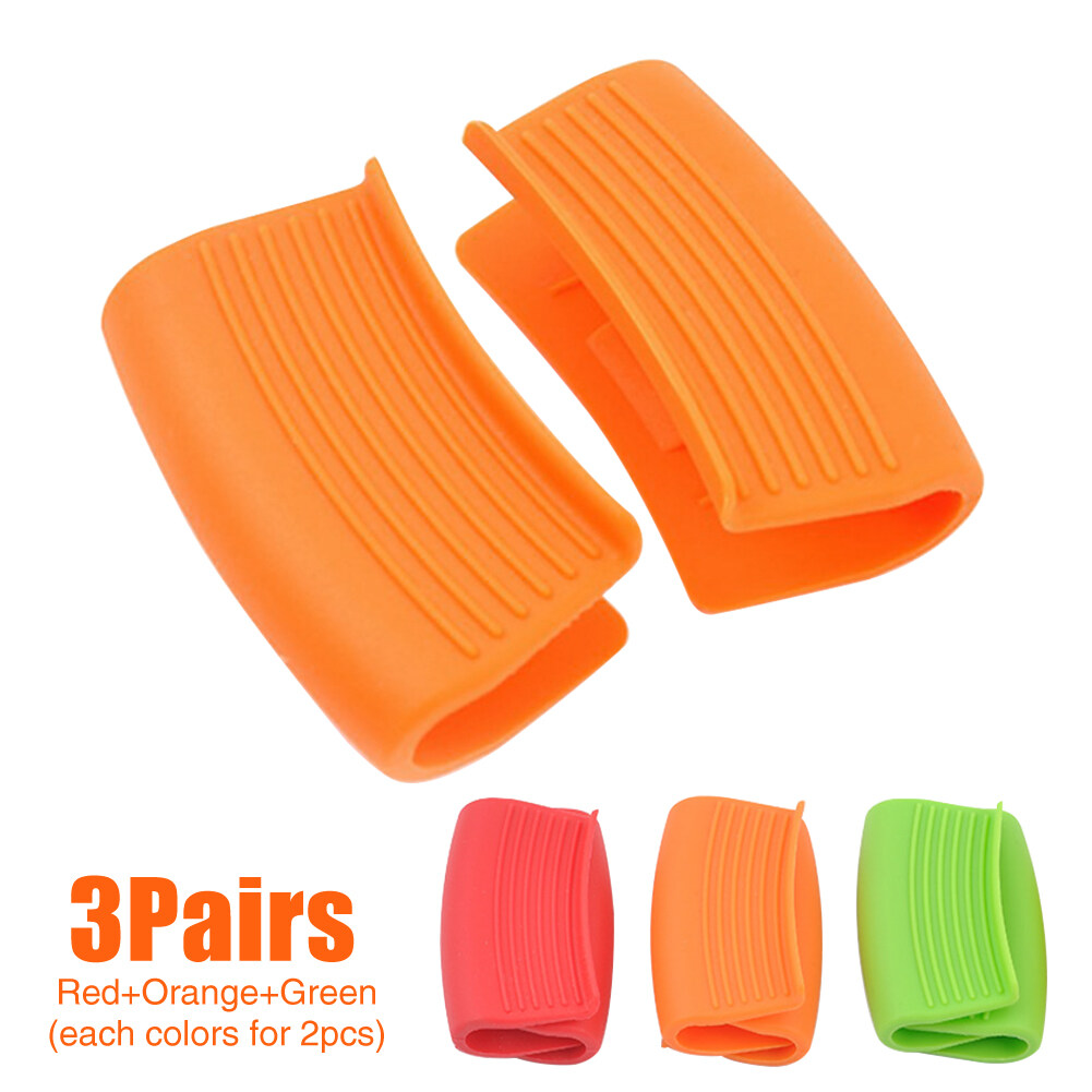 3pairs Skillets Easy Clean Restaurant For Cast Iron Woks Plates Scald