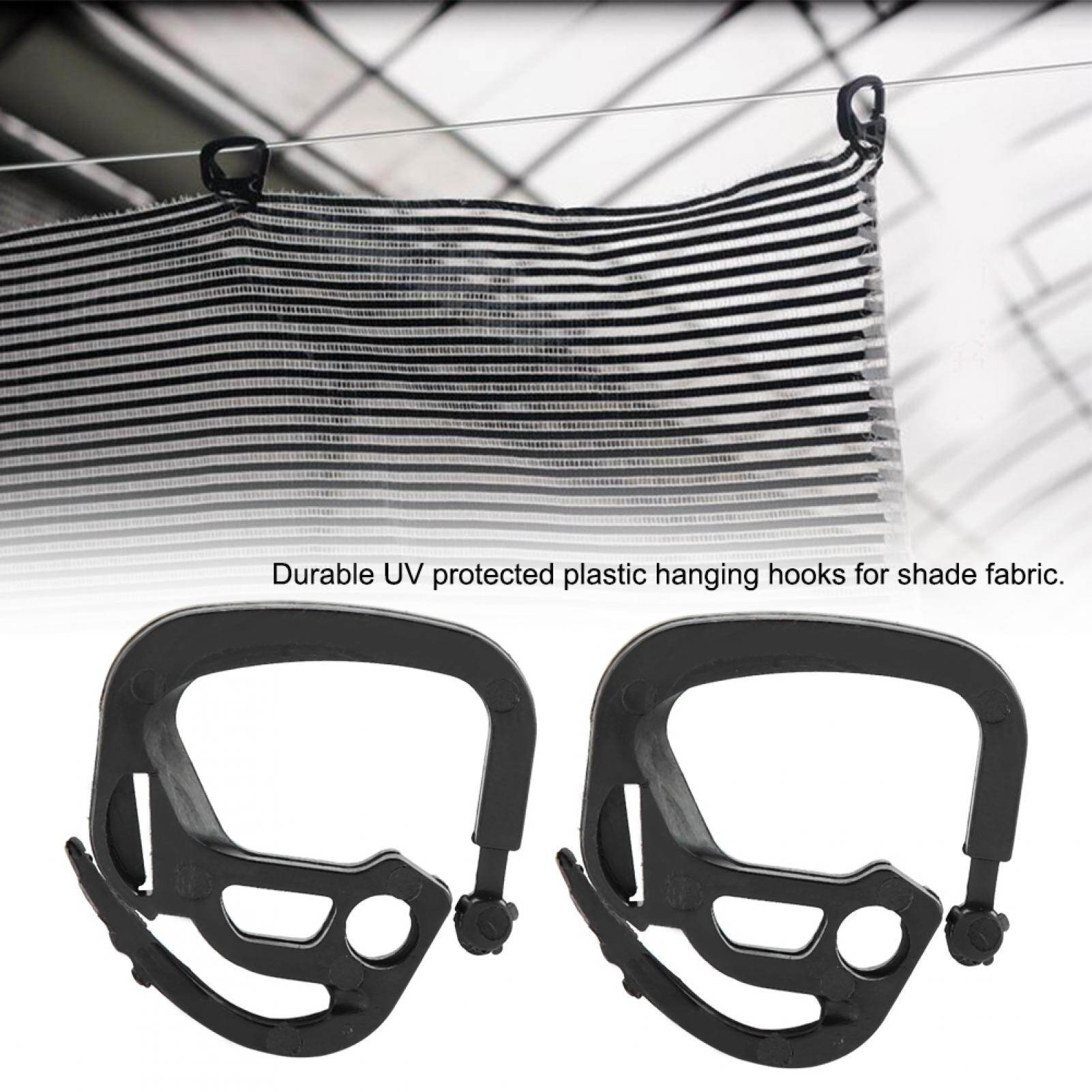 [Ready Stock] 100Pcs Durable Shading Net Hook Plastic Hanging Hooks for Shade Fabric Greenhouse Accessories