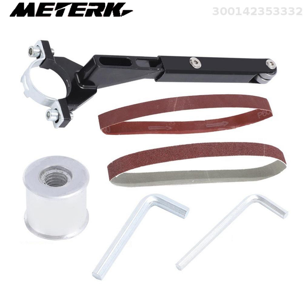 Meterk Angle Grinder Modified Sand Belt Machine Woodworking Sand Belt Machine Multipurpose Utility Modification Tool Suitable for Model 100 125 Angle Grinder