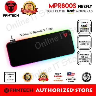 Fantech MPR800 / MPR800S FireFly Gaming Soft Cloth RGB MousePad (14 Spectrum Mode)