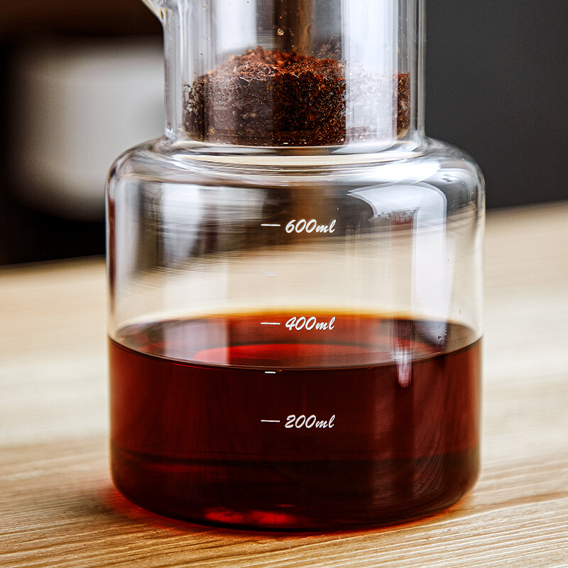 BINCOO Ice Drip Coffee Pot Glass Cold Brew Coffee Maker Household Drip 600ml