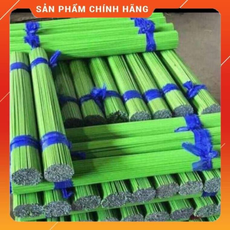 1kg que cắm lan bọc nhựa màu xanh dài 1m