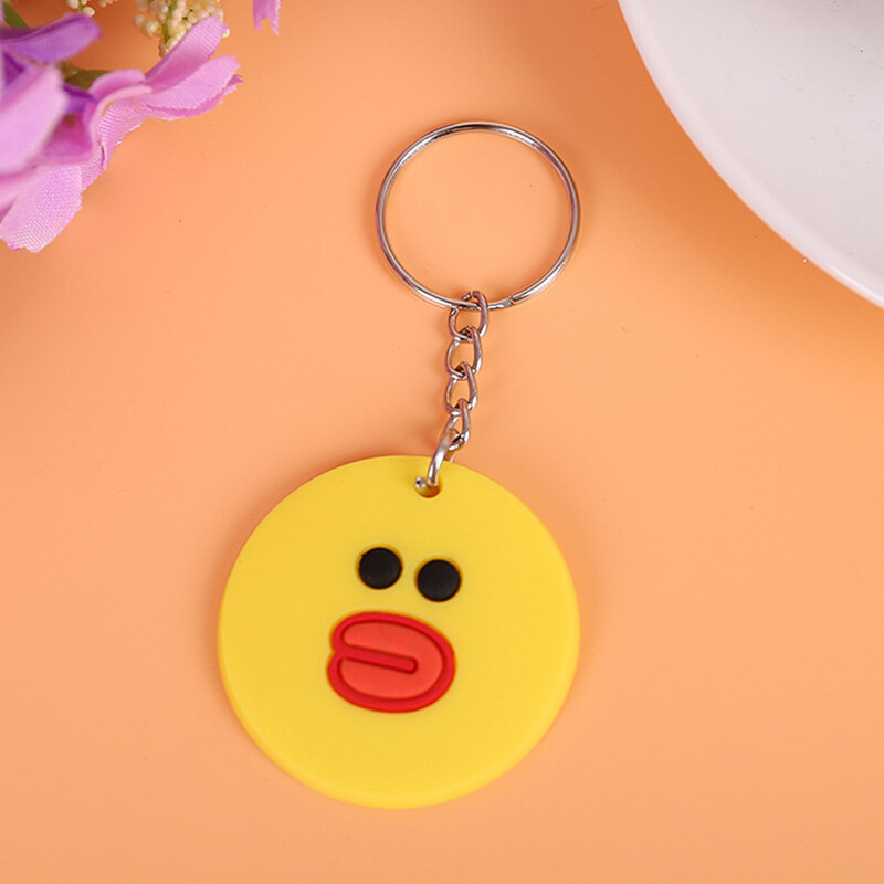 Cartoon Keychains, Cute Soft PVC Portable Hanging Pendant Keyring for Backpack Key Gift