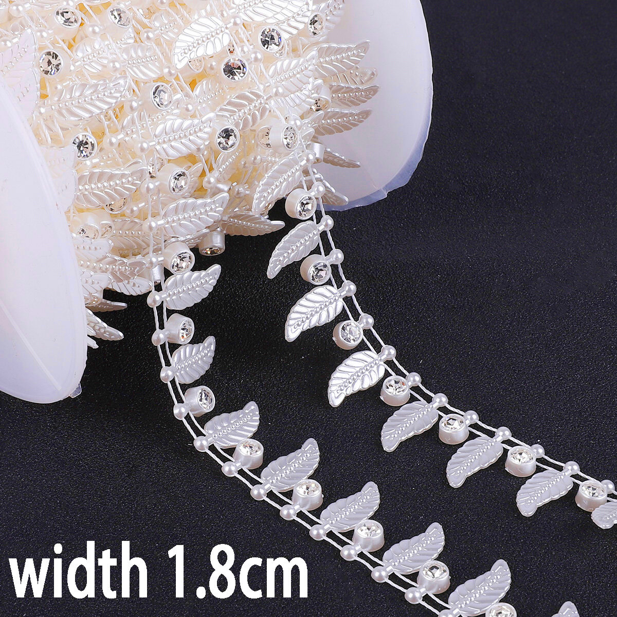 1Meter/Bag Multi-size ABS Imitation Pearl Beads Chain Flower Beaded Chain For Jewelry Making DIY Wedding Party Decoration Craft Accessories