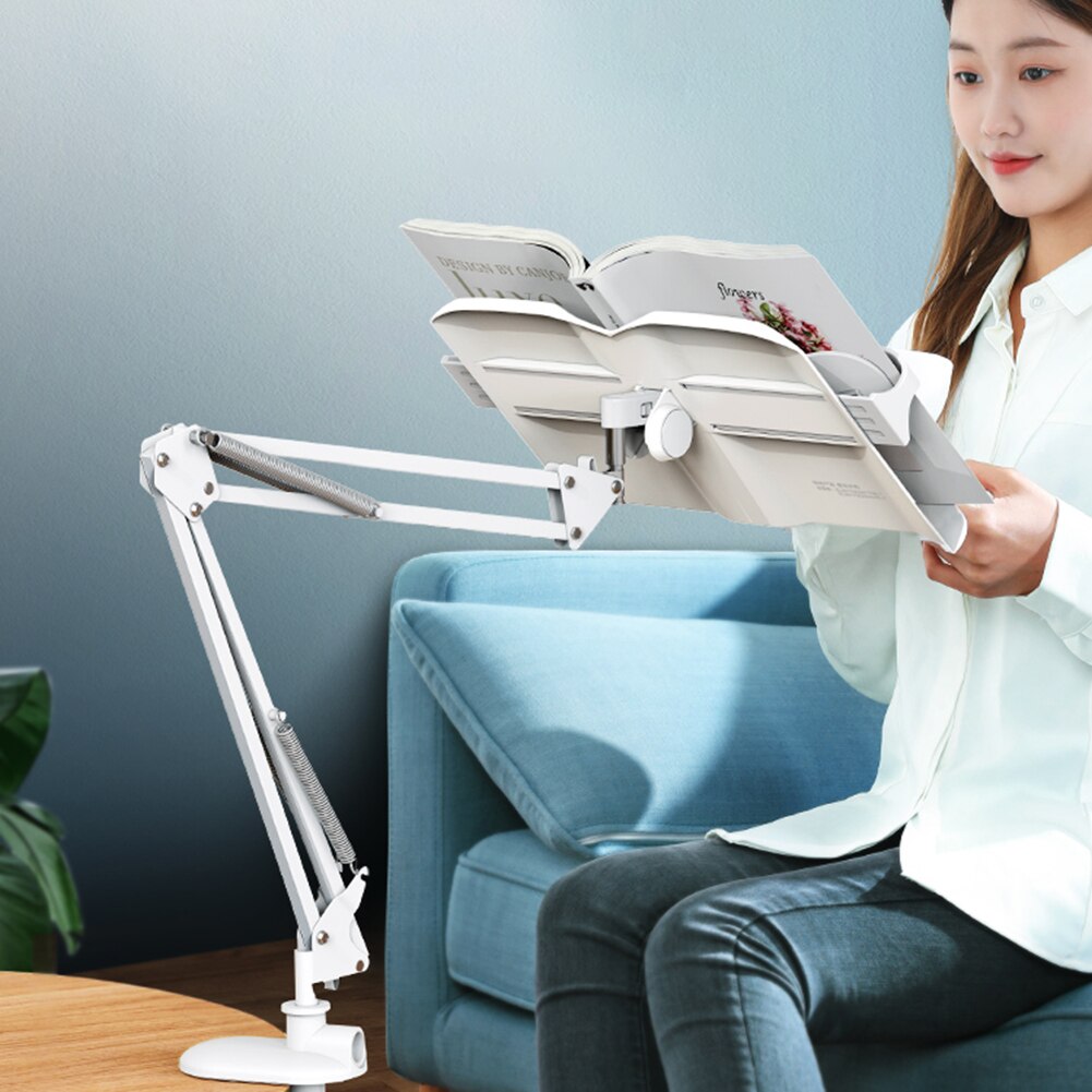 Bedtime Reading Book Bracket For Children's Reading Rack Desktop Long Arm Flexible Multi Angle Rotation Book Holder Stand