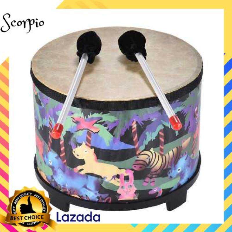 BEST SELLER 10 Inch Wooden Floor Drum Gathering Club Carnival Percussion Instrument with 2 Mallets for Kids Children Malaysia
