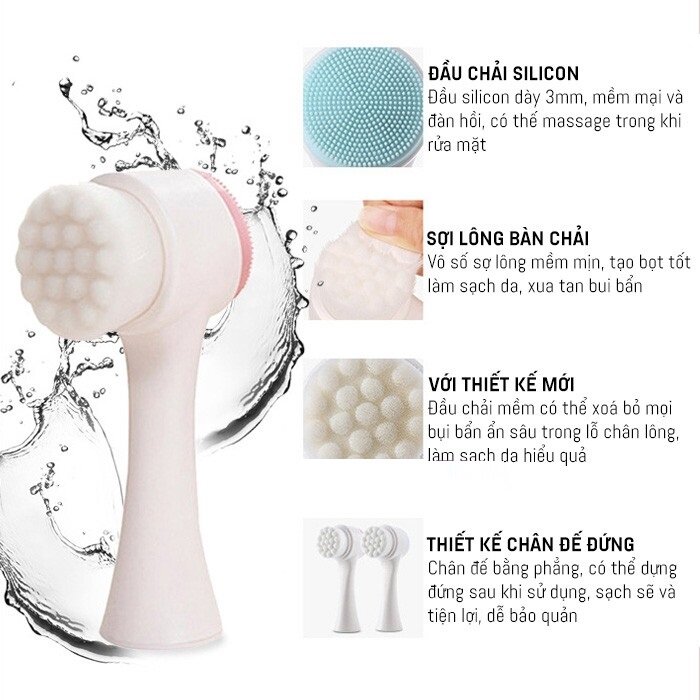 [HCM]CÂY RỬA MẶT 2 ĐẦU CLEASING BRUSH