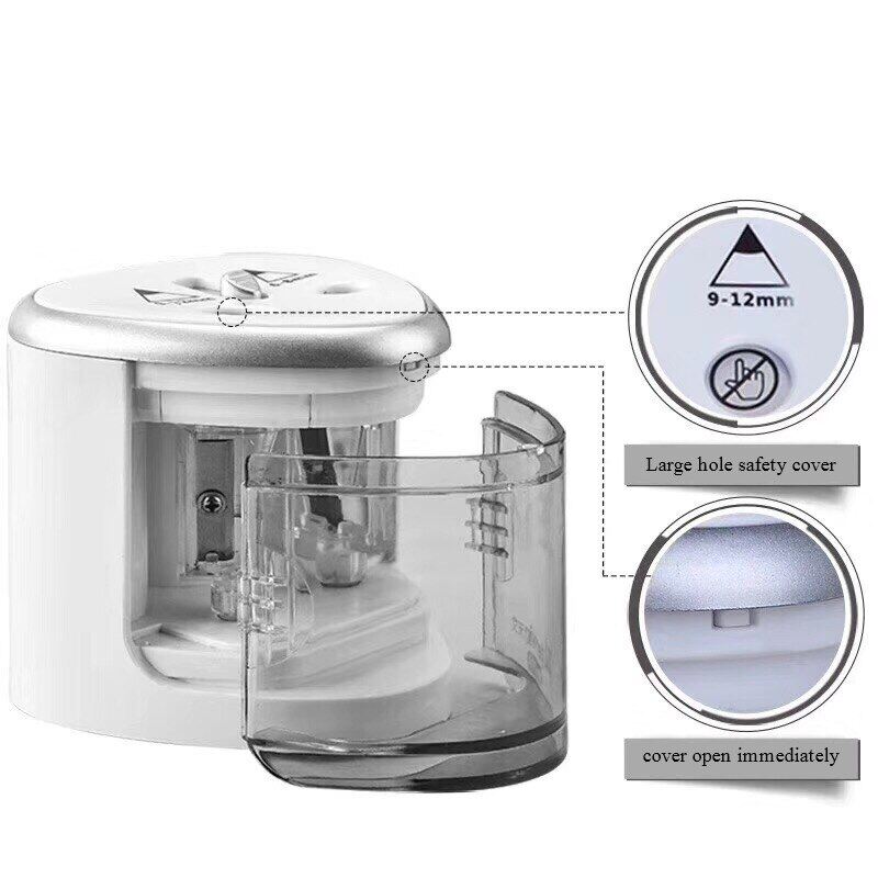 2018 New Automatic Pencil Sharpener Two-Hole Electric Switch Pencil Sharpener Stationery Home Office School Supplies