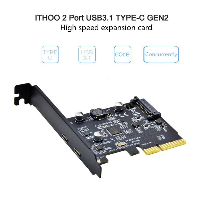 Thẻ Mở Rộng USB 3.1 Sang Type-C 2 Cổng Bộ Chuyển Đổi USB C PCI