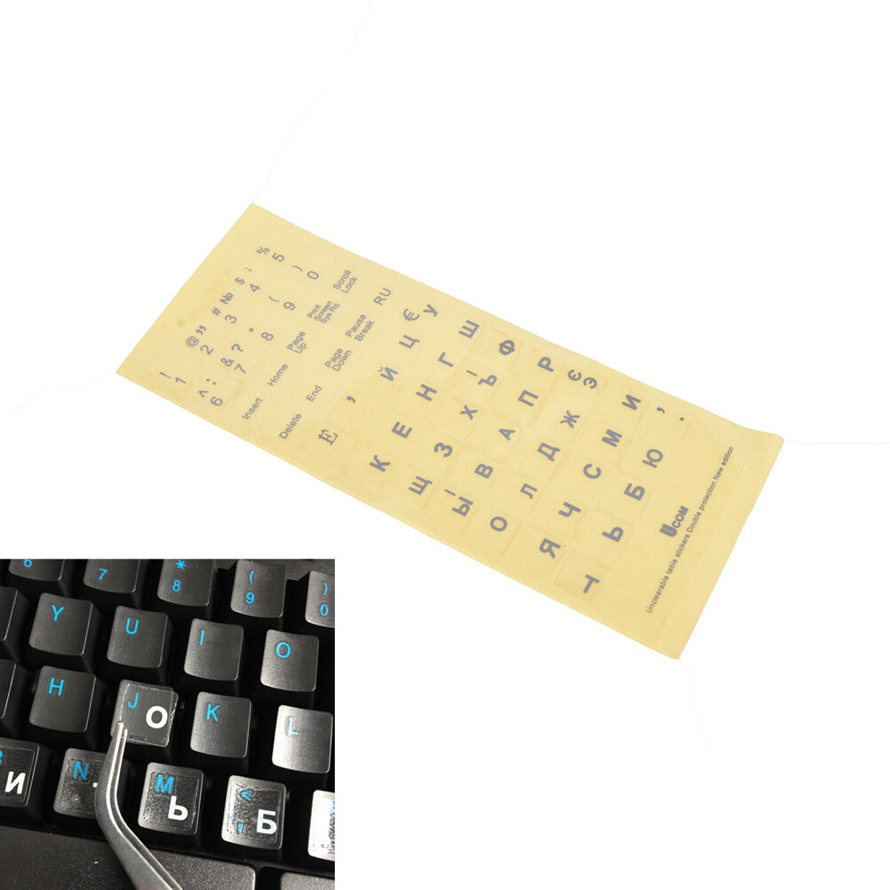 Aiqinhaimaoyi Russian Transparent Keyboard Stickers Letters for Laptop Notebook Computer PC